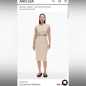 LOOKING FOR : Wilfred free cut out midi in Heather bone size xs